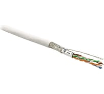 Кабель Hyperline SFUTP4-C6-P26-IN-LSZH-WH-500 500 м, витая пара, экранированная SF/UTP, категория 6, 4 пары (26 AWG), многожильный (patch), экран - фольга + медная оплетка, LSZH, белый 445052