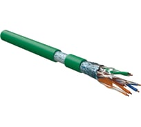 Кабель Hyperline FUTP4-C5E-S24-IN-LSZH-GN-305 305 м, витая пара, F/UTP, категория 5e, 4 пары (24 AWG), одножильный (solid), экран - фольга, LSZH, нг(А)-HF, –20C – +75C, зеленый - гарантия: 15 лет компонентная; 25 лет системная 308642