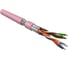 Кабель Hyperline UFTP4-C6-P26-IN-LSZH-PK-100 100 м, витая пара, экранированная U/FTP, категория 6, 4 пары (26 AWG), многожильный (patch), каждая пара в фольге, LSZH, розовый 445081 1