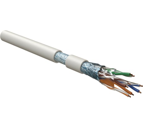 Кабель Hyperline FUTP4-C5E-S24-IN-LSZH-WH-305 305 м, витая пара, F/UTP, категория 5e, 4 пары (24 AWG), одножильный(solid), экран - фольга, LSZH, нг(А)-HF, –20C – +75C, белый - гарантия: 15 лет компонентная, 25 лет системная 444614