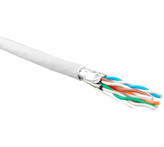 Кабель Hyperline UFTP4-C6-S23-IN-LSZH-WH-500 500 м, витая пара, экранированная, U/FTP, кат. 6, 4 пары (23 AWG), одножил. (solid), кажд.пара в фольге, LSZH, нг(А)-HF, –20C–+60C, белый-гарантия: 15 лет компон., 25 лет системная 445094