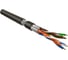 Кабель Hyperline UFTP4-C6-P26-IN-LSZH-BK-500 500 м, витая пара, экранированная U/FTP, категория 6, 4 пары (26 AWG), многожильный (patch), каждая пара в фольге, LSZH, черный 445082 1