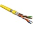 Кабель Hyperline UFTP4-C6-P26-IN-LSZH-YL-500 500 м, витая пара, экранированная U/FTP, категория 6, 4 пары (26 AWG), многожильный (patch), каждая пара в фольге, LSZH, желтый 445088 1