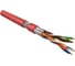 Кабель Hyperline UFTP4-C6-P26-IN-LSZH-RD-100 100 м, витая пара, экранированная U/FTP, категория 6, 4 пары (26 AWG), многожильный (patch), каждая пара в фольге, LSZH, красный 445078 1