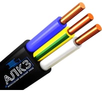 Силовой кабель ВВГ-Пнг(A)-FRLS АлКЗ 3x2,5 -0,66 (50м) гост VVG-FRLS-P 3x2.5-50