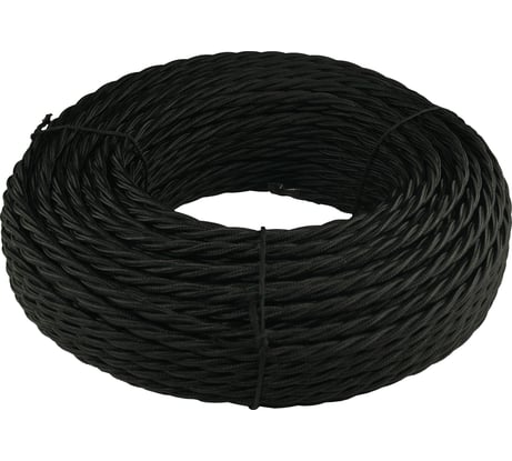 Витой провод Retrika, ретро 3х2.5 черный, 50м RP-32508