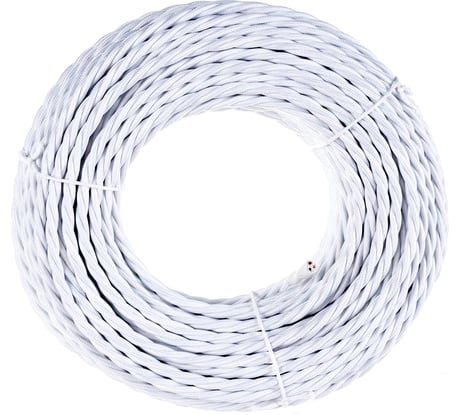 Витой провод Retrika, ретро 3х2.5 белый, 50м RP-32501