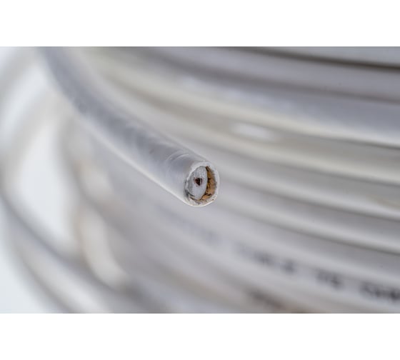 Коаксиальный кабель ЭРА RG6U, 75 Ом, CCS/, PVC, цвет белый Б0044597