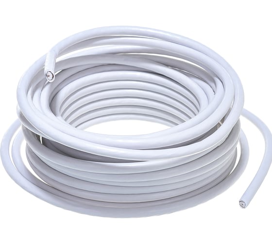 Коаксиальный кабель ЭРА RG6U, 75 Ом, CCS/, PVC, цвет белый Б0044598