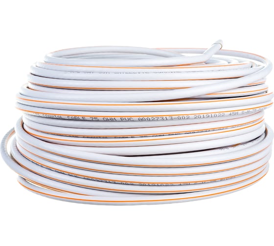 Коаксиальный кабель ЭРА SAT 50 М, 75 Ом, Cu/, PVC, цвет белый Б0044620