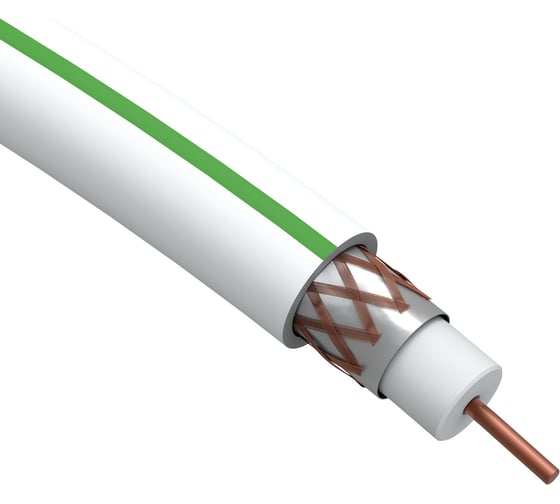 Коаксиальный кабель ЭРА SAT 703 B,75 Ом, Cu/, PVC, цвет белый Б0044612
