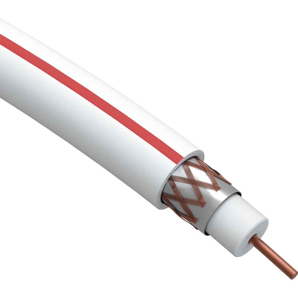 Коаксиальный кабель ЭРА SAT 50 М, 75 Ом, Cu/(оплётка Cu 75), PVC, цвет ...