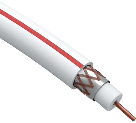 Коаксиальный кабель ЭРА SAT 50 М, 75 Ом, Cu/(оплётка Cu 75), PVC, цвет белый, бухта 20 м, Б0044619