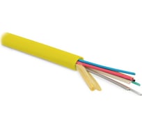 Волоконно-оптический кабель Hyperline FO-MB-IN-9S-12-HFLTx-YL 9/125 (SMF-28 Ultra) одномодовый, 12 волокон, безгелевые микротрубки 0.9 мм (micro bundle), для внутренней прокладки, HFLTx, -40C - +70C, желтый 484728