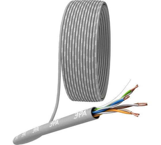 Кабель ЭРА витая пара U/UTP 4x2x24AWG Cat 5e CU PVC 305м Б0044429