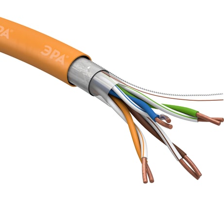 Кабель ЭРА витая пара F/UTP 4x2x24AWG Cat5e CU нг HF 305м Б0044687
