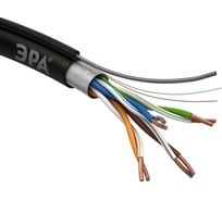 Кабель ЭРА витая пара F/UTP Cat5e 4x2x24 AWG CU PE ТРОС OUTDOOR 305м Б0044690