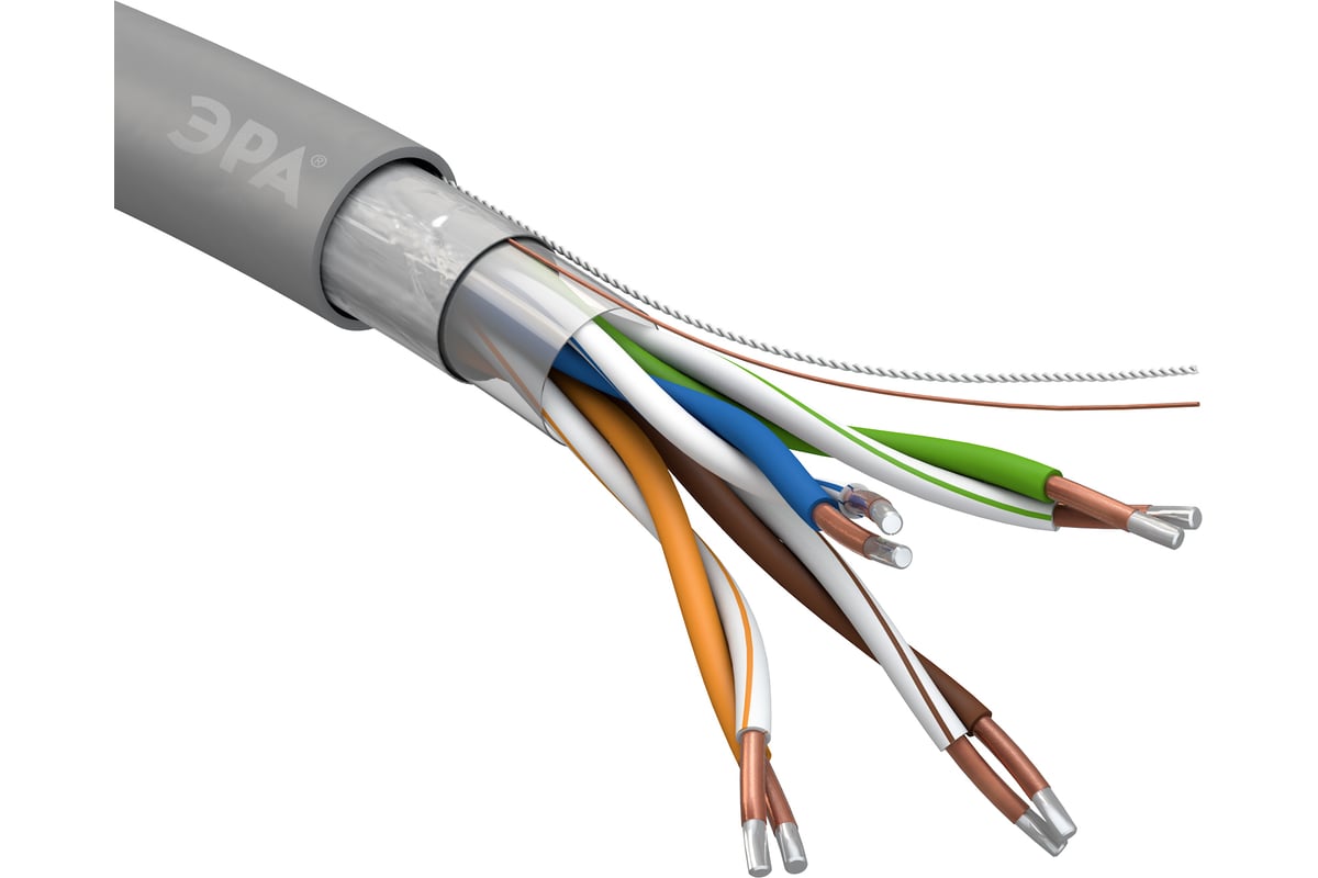 Кабель ЭРА витая пара F/UTP 4x2x24AWG Cat5e CU PVC 305 м SIMPLE ...