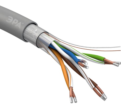 Кабель ЭРА витая пара F/UTP 4x2x24AWG Cat5e CU PVC 305 м SIMPLE Б0044685