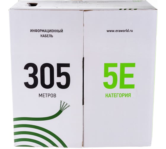 Кабель ЭРА витая пара F/UTP 4x2x24AWG Cat5e CU PVC 305 м SIMPLE Б0044685