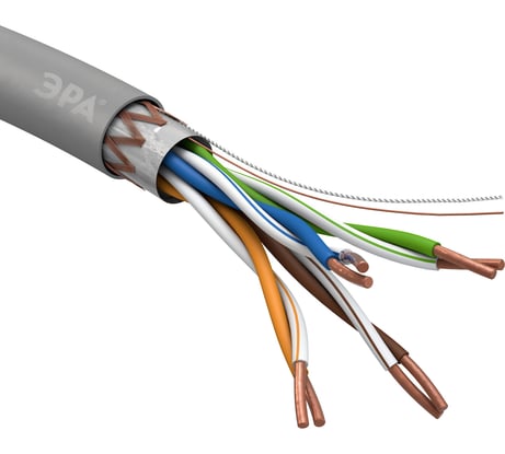 Кабель ЭРА витая пара SF/UTP Cat5e4x2x24 AWG CU PVC 305м Б0044691