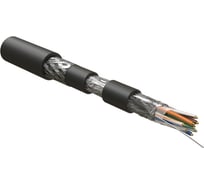 Кабель для сетей Hyperline industrial ethernet, категория 5e, 4x2x24 awg, однопроволочные жилы (solid), f/utp, бронированный, lszh/ny, черный 444059
