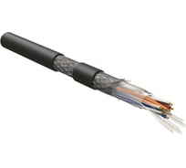 Кабель для сетей Hyperline industrial ethernet, категория 5e, 4x2x26 awg, многопроволочные жилы (patch), s/utp, pu, черный 444058