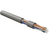Кабель для сетей Hyperline industrial ethernet, категория 6, 4x2x23 awg, однопроволочные жилы (solid), u/utp, pvc, серый 444015