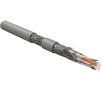 Кабель для сетей Hyperline industrial ethernet, категория 6, 4x2x24 awg (7x0.20 мм), многопроволочные жилы (patch), sf/utp, pu, серый 444048