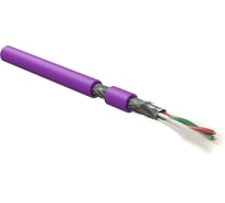 Кабель для шины Hyperline profibus-dp, 1x2x22 awg, однопроволочные жилы (solid), sf/utp, lszh, фиолетовый 444085