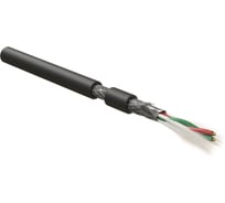 Кабель для шины Hyperline profibus-dp, 1x2x22 awg, однопроволочные жилы (solid), sf/utp, pe, черный 444086