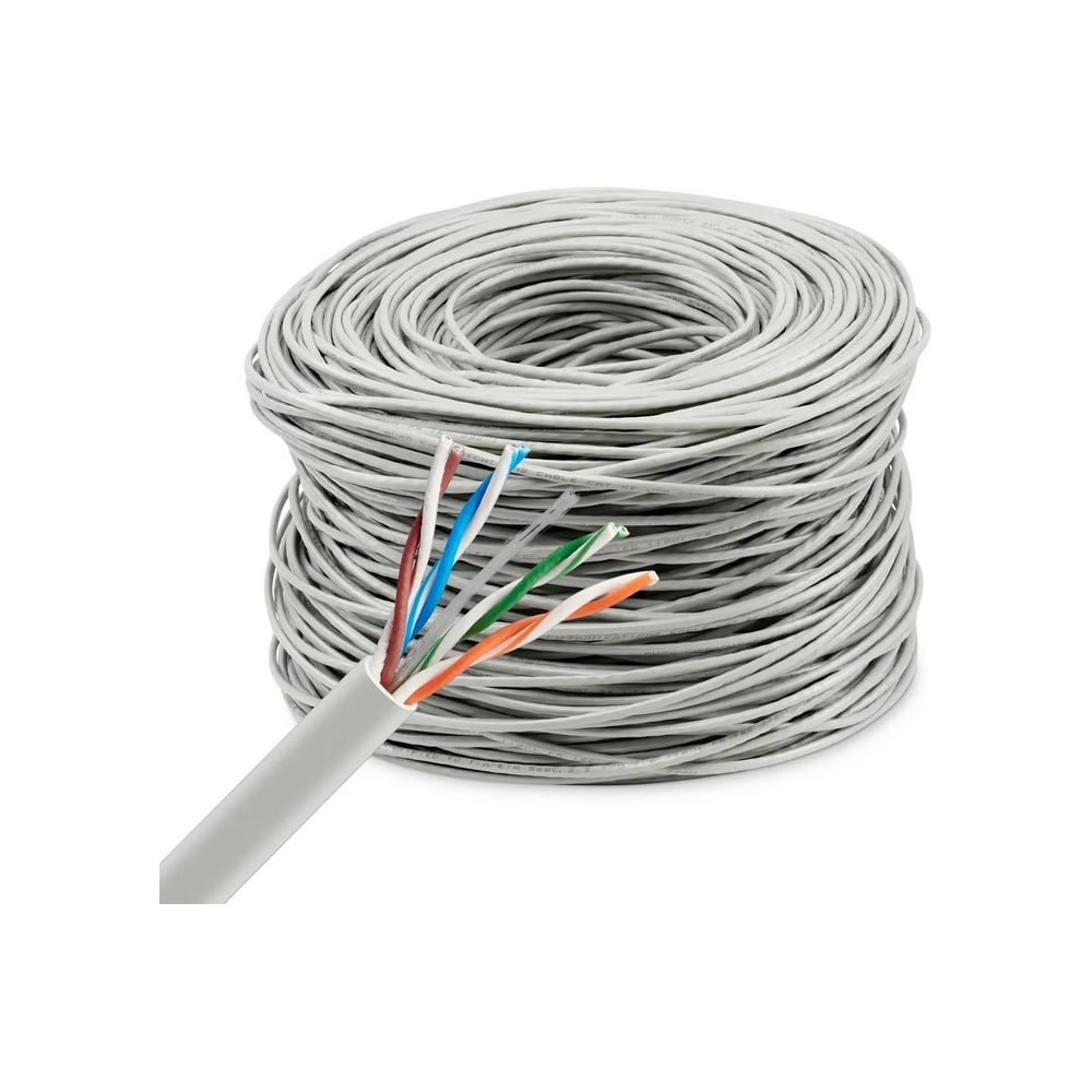 Кабель сетевой BURO BU-CCA-048 UTP 4 пары cat5E solid 0.48мм CCA 305м ...