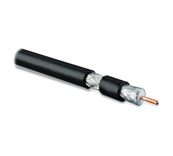 Кабель коаксиальный Hyperline COAX-RG11-500 (500 м) RG-11, 75 Ом, жила - 14 AWG, черный ПВХ (-20С – +75С ), внешний диаметр 10.16мм, PVC 26440 1