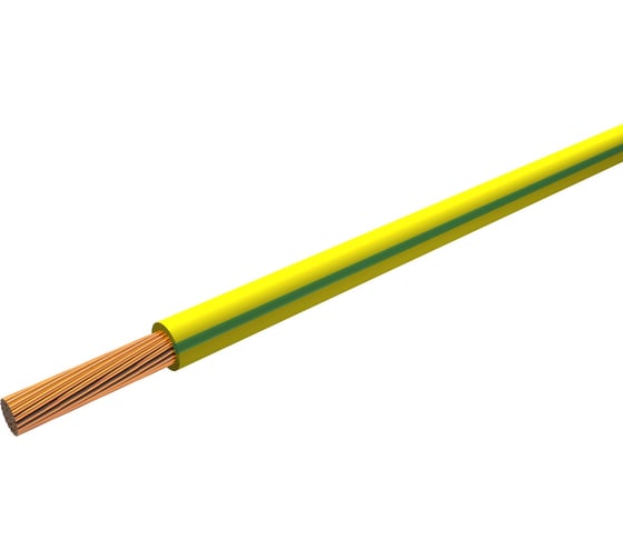 Провод iTOK пугвнг(а)-ls 1x6,0 гост желто-зеленый (100 метров) i-KPP-PUGVNG-LS-160-100-Y/G