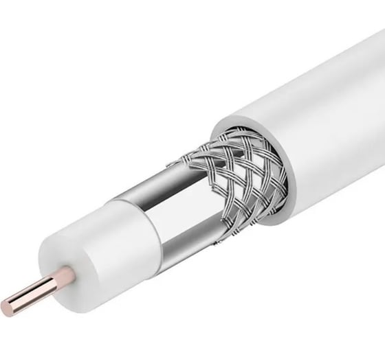 Коаксиальный кабель rg-6 u DORI белый cca (100м), + набор переходников №2 15026