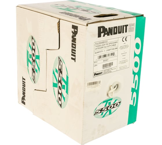 Кабель PANDUIT PUL5504WH-EY 305 м витая пара, неэкранированная U/UTP 43570
