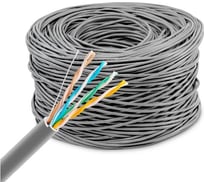 Кабель сетевой BURO BU-COP-050 UTP 4 пары cat5E solid 0.50мм Cu 305м серый 1442338
