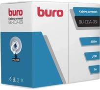 Кабель сетевой BURO BU-CCA-051 UTP 4 пары cat5E solid 0.51мм CCA 305м серый 1779835
