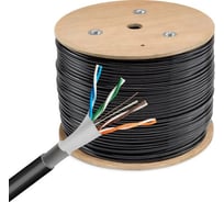 Кабель сетевой BURO BU-CCA-050-FTP-OUTDOOR FTP 4 пары solid 0.5мм CCA 305м черный outdoor 1626498
