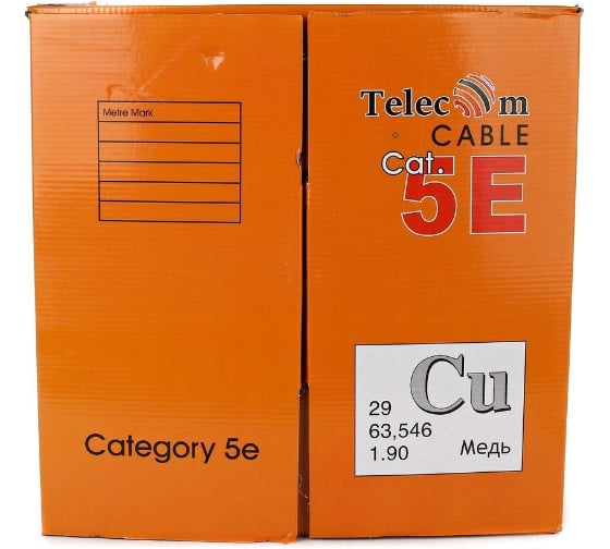 Кабель Telecom CU FTP 4 пары, категория 5e, бухта 305м FTP4-TC1000C5EN-CU-IS