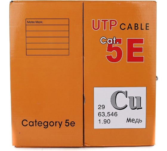 Кабель Telecom CU UTP 4 пары, категория 5e, бухта 305м UTP4-TC1000C5EM-CU-IS