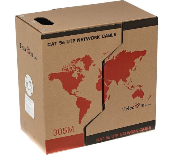 Кабель Telecom Ultra Base UTP 4 пары, категория 5е, бухта 305м, p/n: TUS44048E