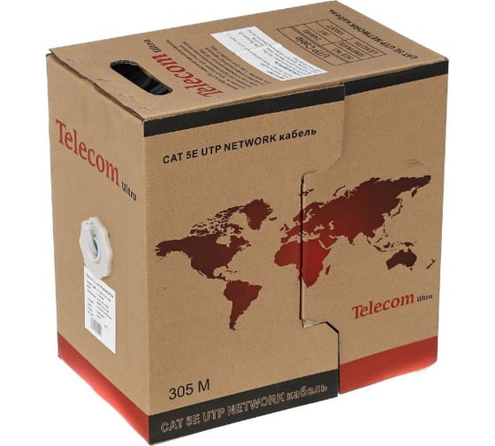 Кабель Telecom Ultra Light UTP 4 пары, категория 5е, бухта 305м p/n: TUS44040E