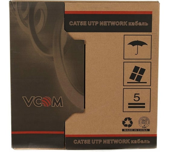 Кабель VCOM UTP 4 пары, категории 5е /бухта 305м/, желтый p/n: VNC1100-YE