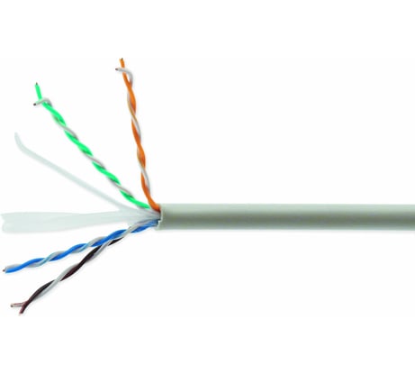 Кабель Cablexpert UTP indoor 4x2x0.57, CCA, кат.6, однож., 305м, box, серый, серый UPC-6004-SOL