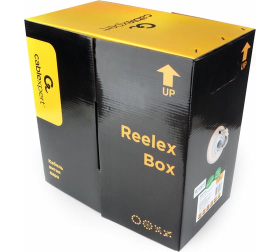 Кабель Cablexpert UTP5e, 4 пары, 0.51 мм, CCA, одножильный, 305 м, серый UPC-5051E-SOL