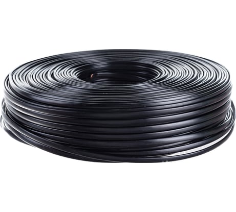 Телефонный кабель Cablexpert  4 жилы, плоский, многожильный, 100 м, черный TC1000S/bl-100m