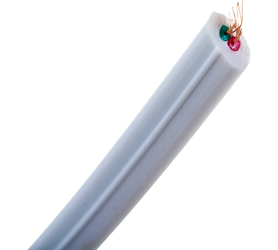 Телефонный кабель REXANT ШТЛП, 2 жилы Cu, белый, 100м 01-5001