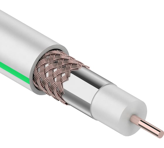 Коаксиальный кабель PROCONNECT SAT 703 B, CCS/Al/Al, 75%, 75 Ом, бухта 100 м, белый 01-2431-2