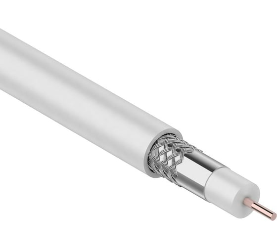 Коаксиальный кабель PROconnect RG-59U, 75 Ом, CCS/Al/Al, 48%, бухта 100 м, белый 01-2621